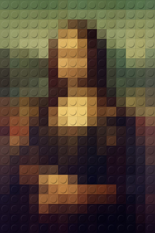 pixelized Mona Lisa